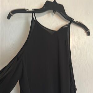 Trouve Black Cold Shoulder Blouse